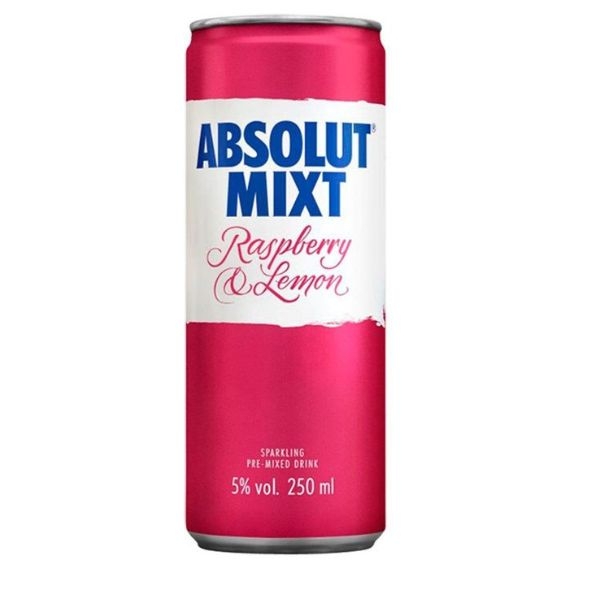 VODKA ABSOLUT MIXT RASPBERRY&LEMON 0.25L