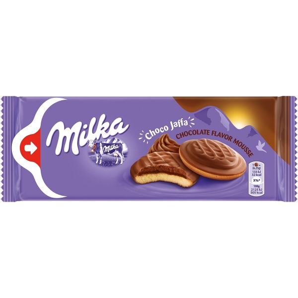 BISCUITI MILKA JAFFA CHOCO MOUSSE 128G