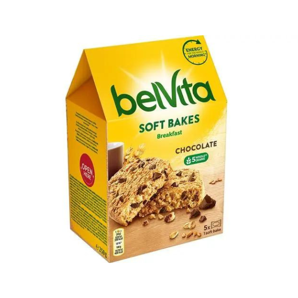 BISCUITI SOFT BAKES CHOCOLATA CHIPS BELVITA 250G