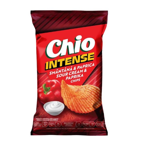 CHIPS INTENSE CU GUST ARDEI GRAS CHIO 120G