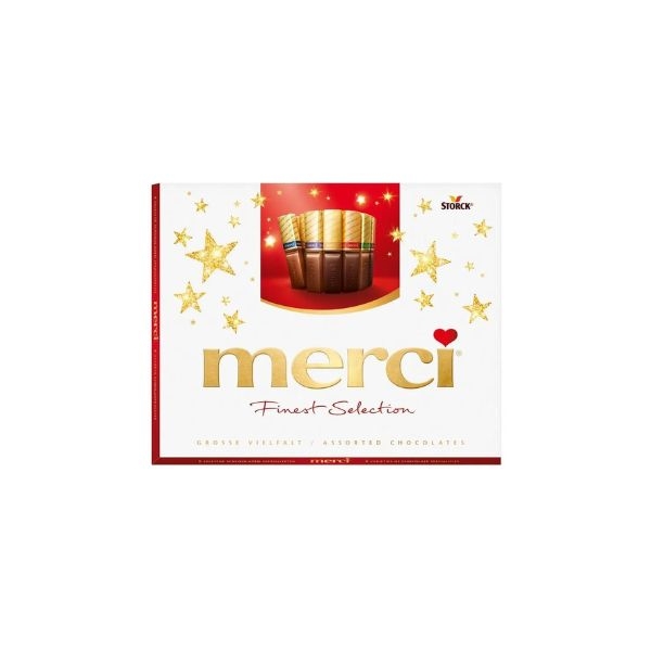 CIOCOLATA MERCI ASORTATA ROSU 250G        