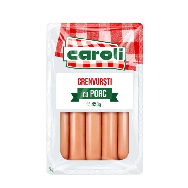 CRENVURSTI CU PORC 450G CAROLI