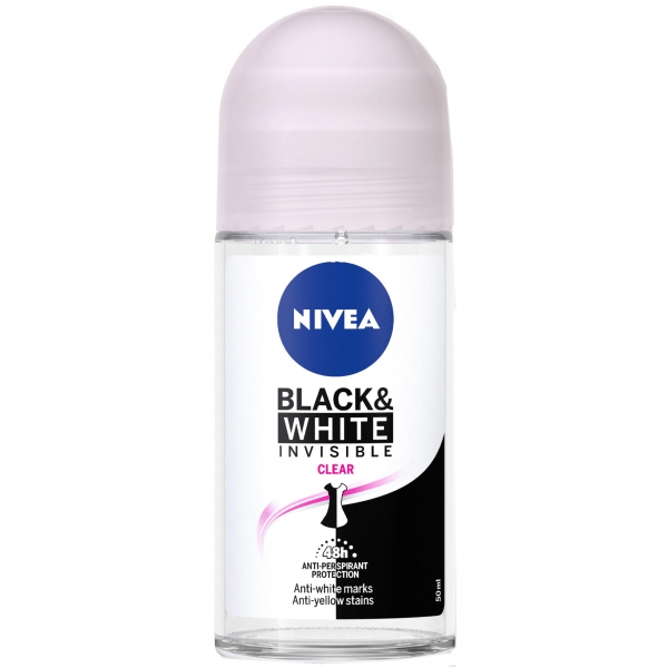 DEO ROLL ON BLACK WHITE CLEAR NIVEA 50ML