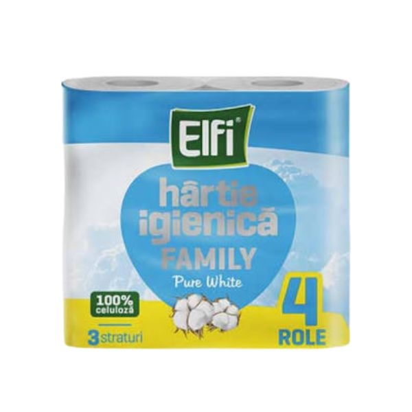 HARTIE IGIENICA FAMILY PURE WHITE 4R 3 STR 120FOI