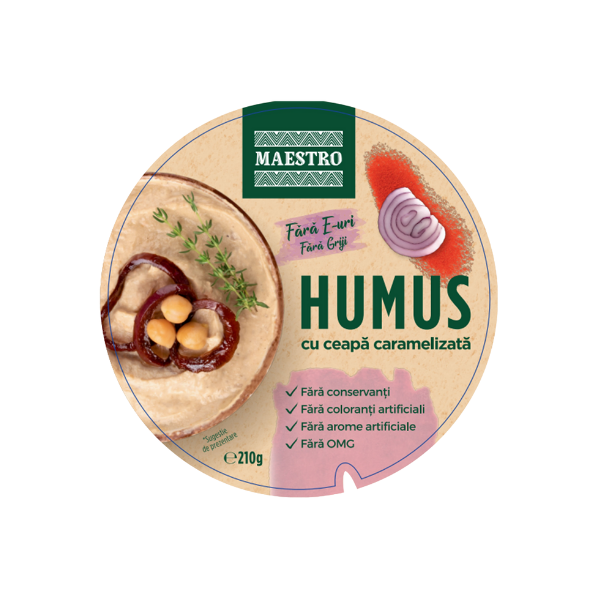 HUMUS CU CEAPA CARAMEL 210 G MAESTRO