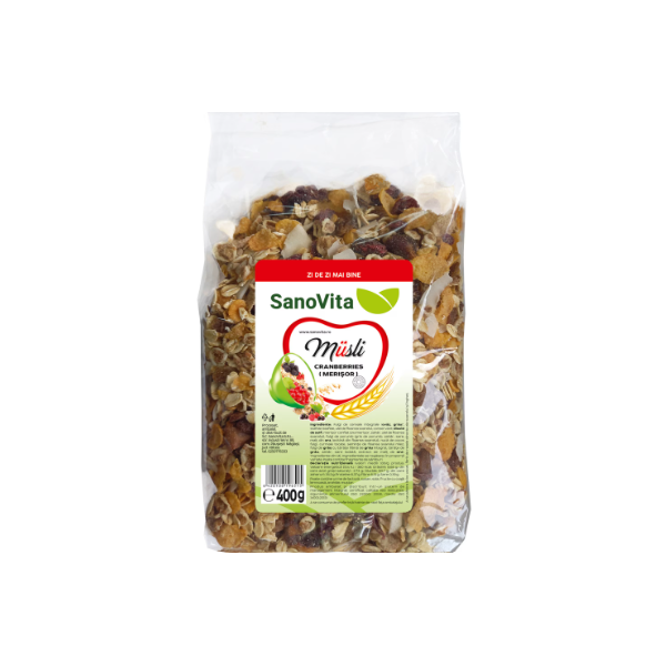 MUSLI CRANBERRIES SANO VITA 400G