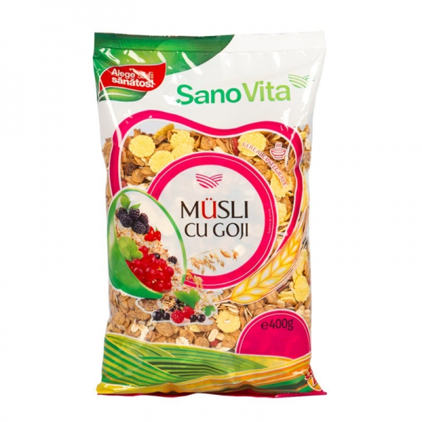 MUSLI CU GOJI SANOVITA 400GR