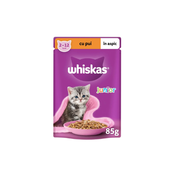 WHISKAS PLIC JUNIOR PUI IN ASPIC 85G