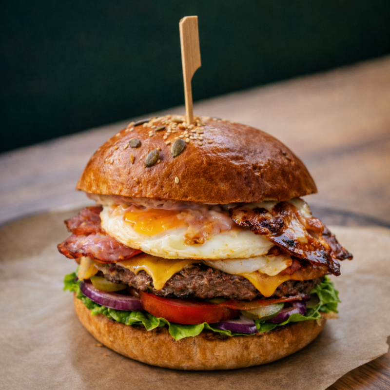 BIG BOY BURGER CU CARTOFI PROASPETI PRAJITI (NECONGELATI)