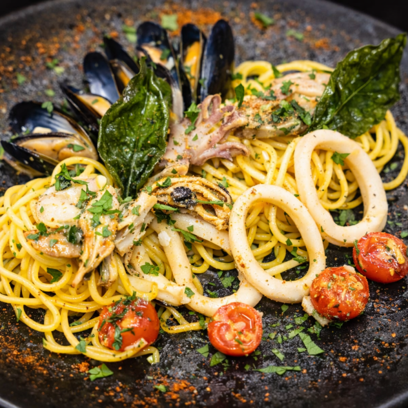 SPAGHETE CU FRUCTE DE MARE