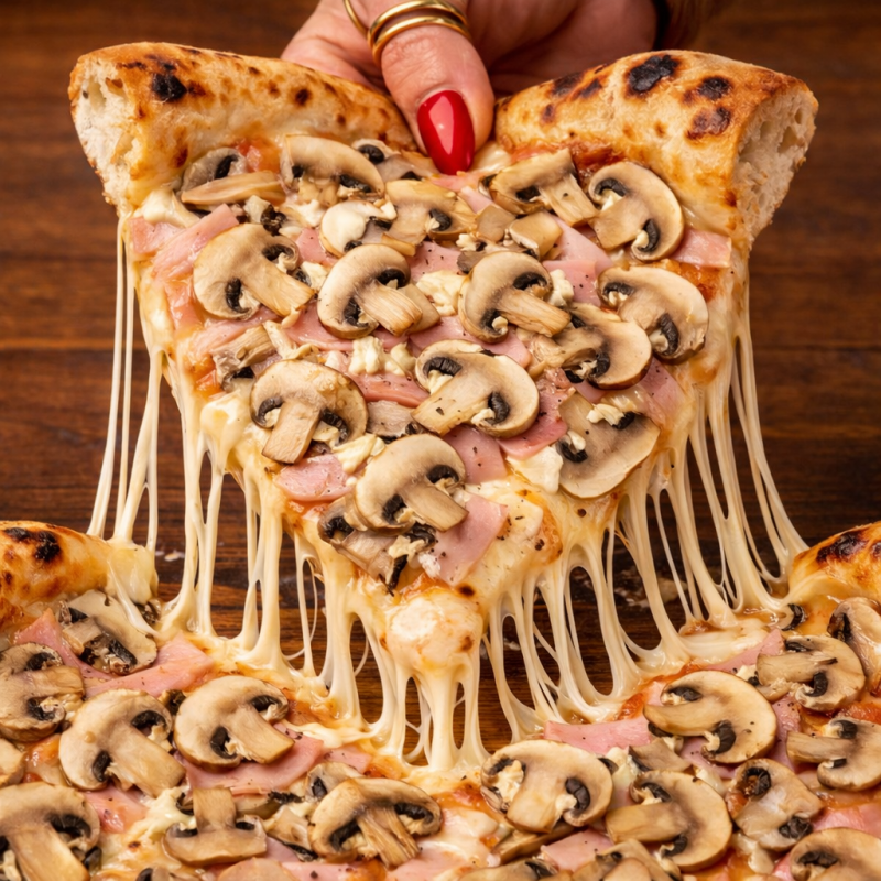 PIZZA PROSCIUTTO E FUNGHI 30CM