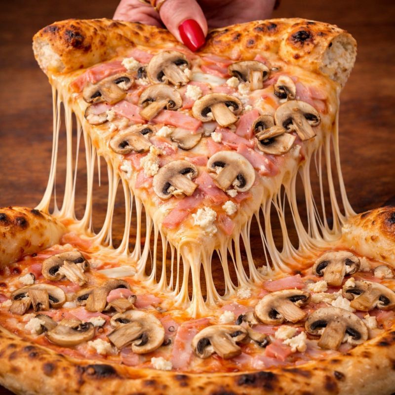 PIZZA PROSCIUTTO E FUNGHI Ø 30CM