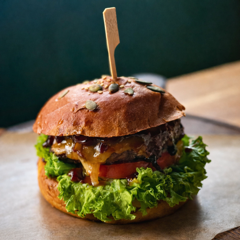 CHEESEBURGER CU CARTOFI PROASPETI PRAJITI (NECONGELATI)