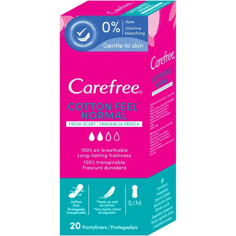 ABSORBANTE CAREFREE PANTY COTTON 20 BUC