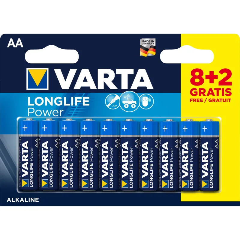 BATERII ALCALINE VARTA LONGLIFE  AA BUCATA