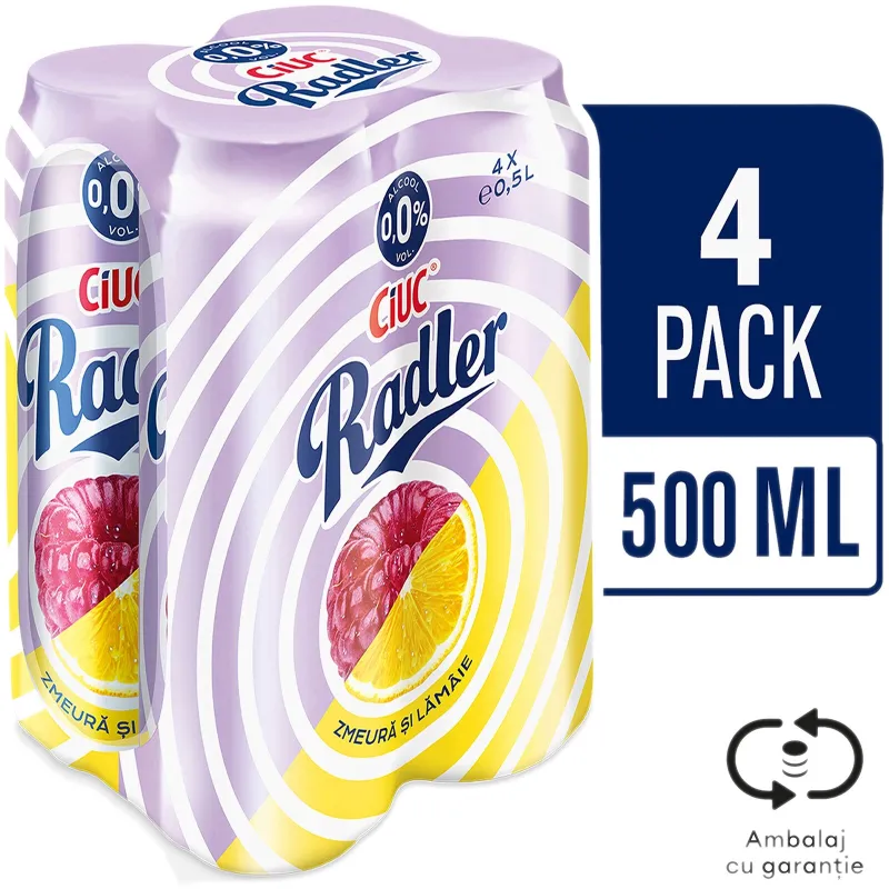 BERE CIUC RADLER CU AR. ZMEURA DZ 0.5L SGR