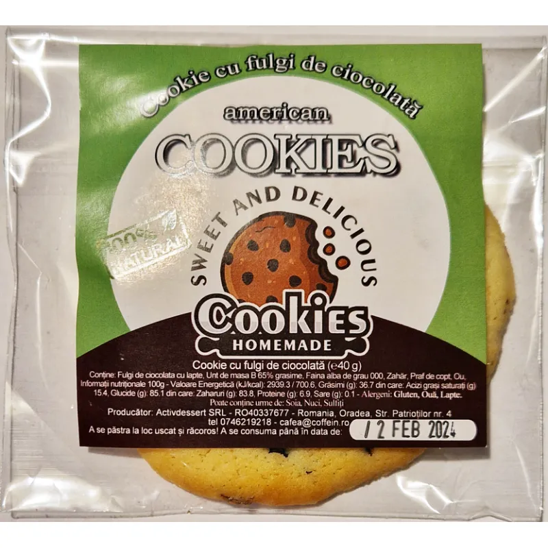 BISCUITI AMERICAN COOKIES CHOC 135G