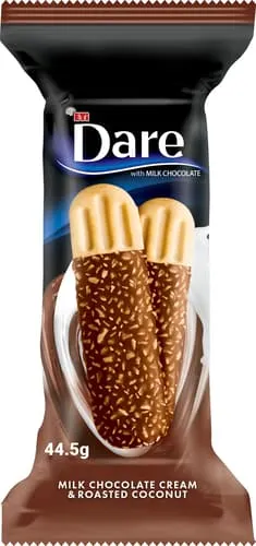 BISCUITI CU GLZ CIOC CU LAPTE SI COCOS DARE 44.5G