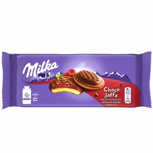 BISCUITI JAFFA CU AR ZMEURA MILKA 147G