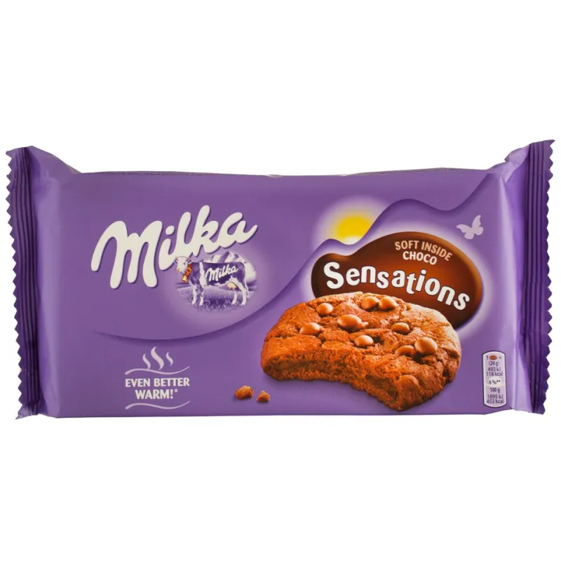 BISCUITI MILKA COOKIE SENSATIONS CU CIOCOLATA 156G