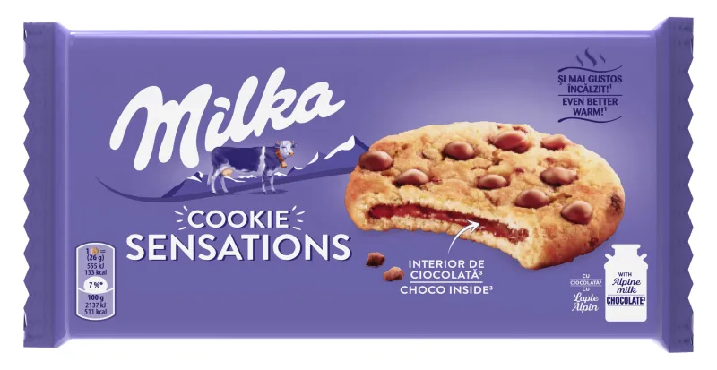 BISCUITI SENSATIONS MILKA 156G