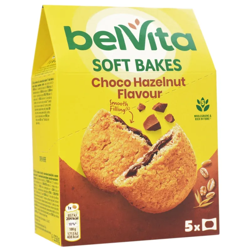 BISCUITI SOFT BAKES CU CHOCOLATE BELVITA 250G