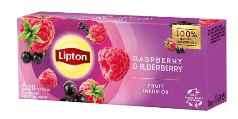 CEAI LIPTON FRUCTE ZMEURA SI MERISOARE 20PL