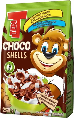 CEREALE CU GUST CHOCO SHELLS TEDI 250GR
