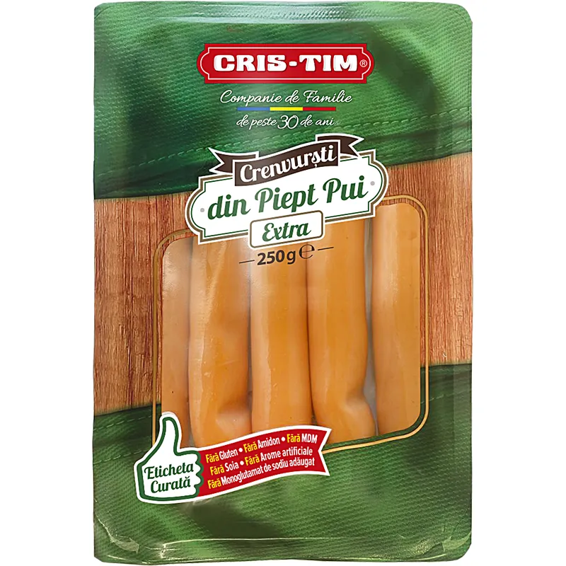 CRENVURSTI PIEPT PUI EXTRA CRISTIM 250G