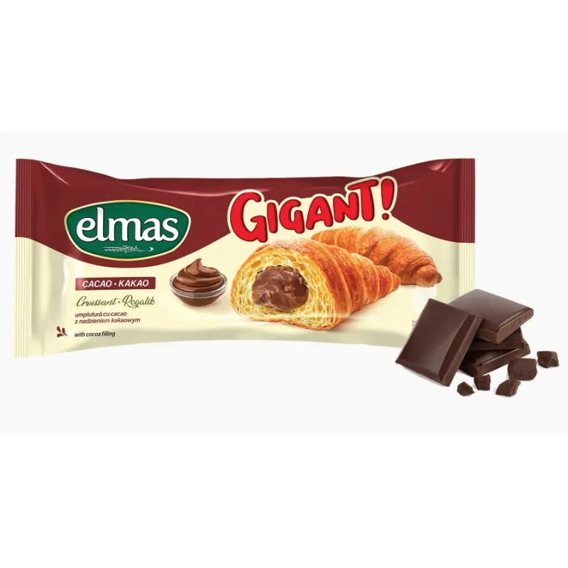 CROISSANT ELMAS GIGANT CU UMPL CU CACAO 160G