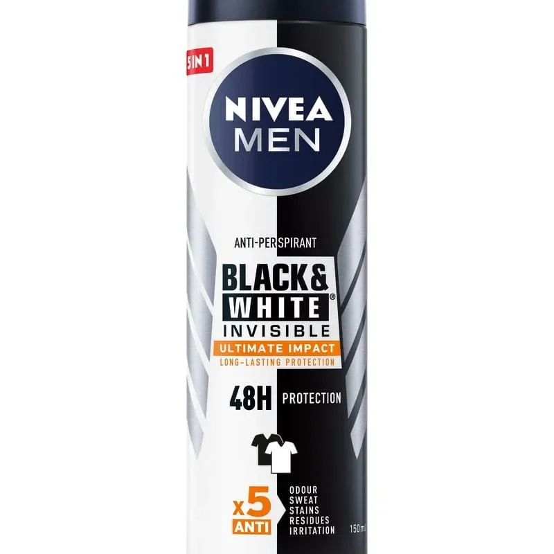 DEO SPRAY BLACK WHITE ULTIMATE IMPACT NIVEA 150ML