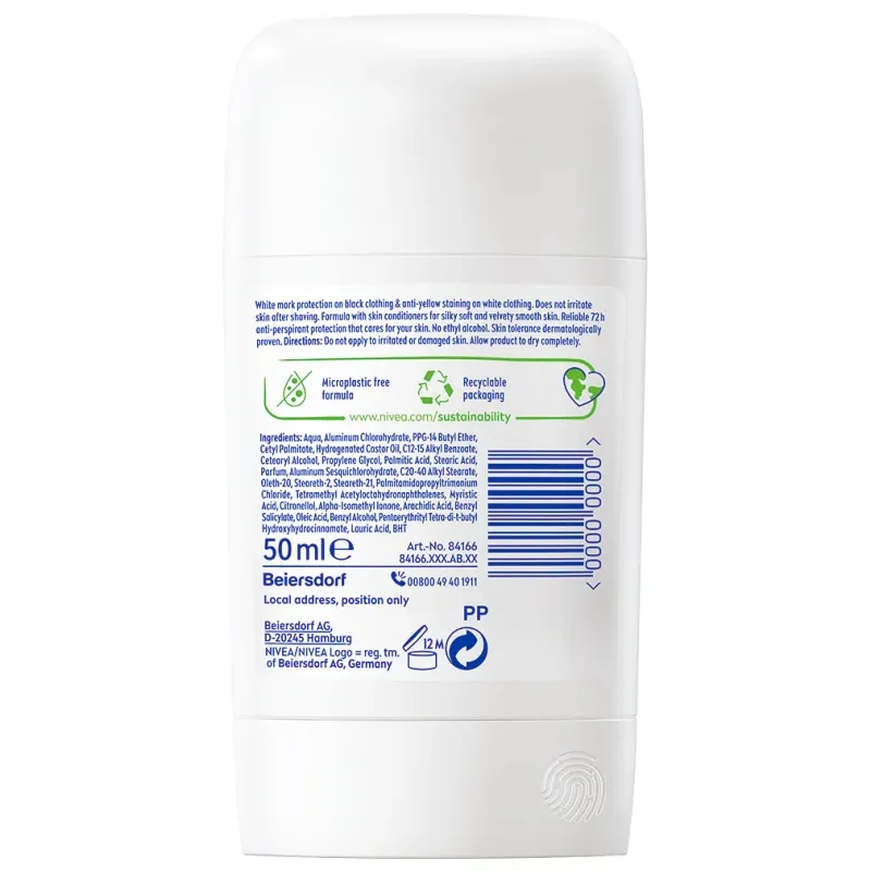 DEO STICK FEM.BLACK&WHITE SILKY SMOOTH 50ML NIVEA