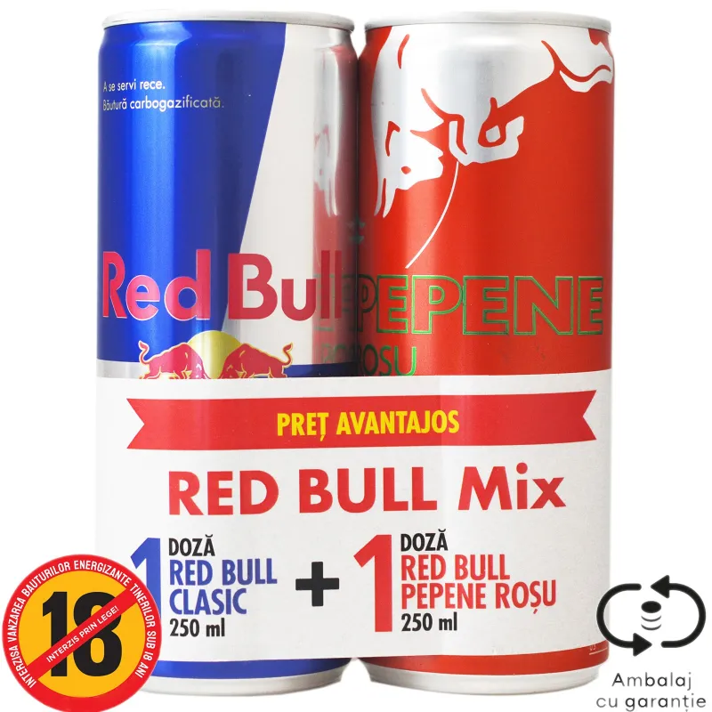 ENERGIZANT RED BULL AR PEPENE ROSU 0.25L SGR