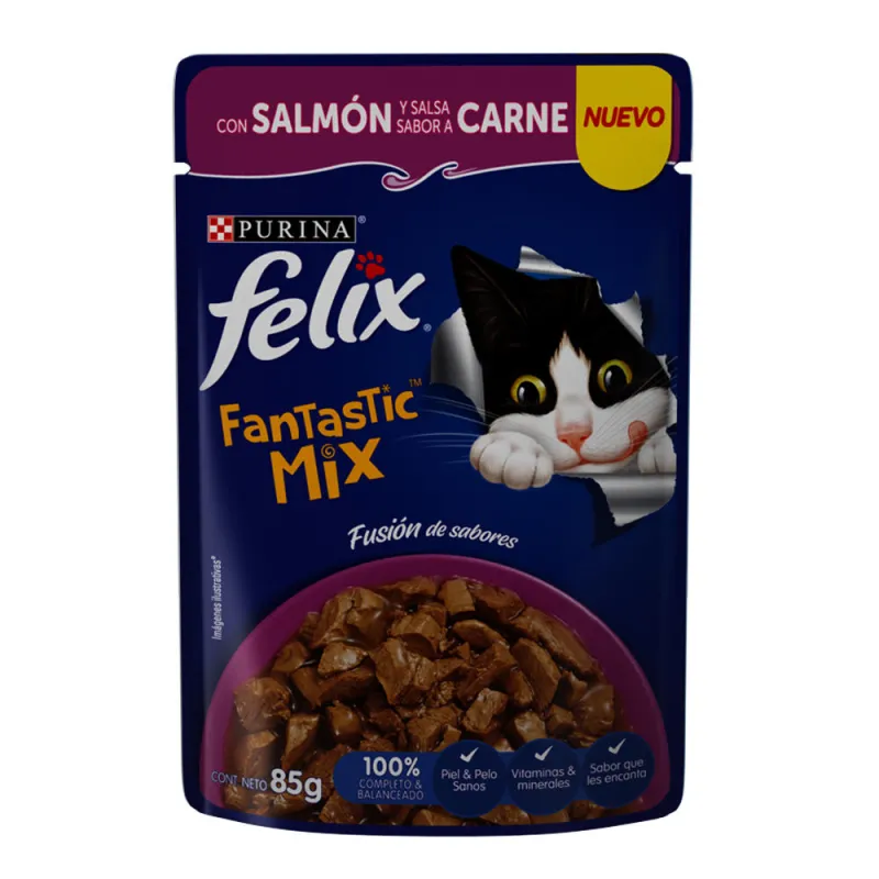 FELIX FANTASTIC SALMON POUCH 85G