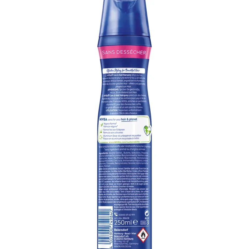 FIXATIV CARE&HOLD NIVEA 250ML