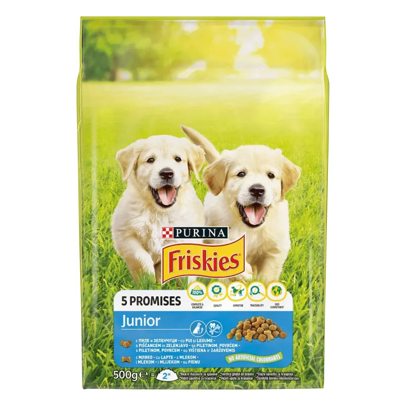 FRISKIES JUNIOR DOG PUI & LEGUME &LAPTE 500G