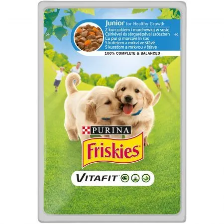 FRISKIES JUNIOR DOG PUI & MORCOVI 85G
