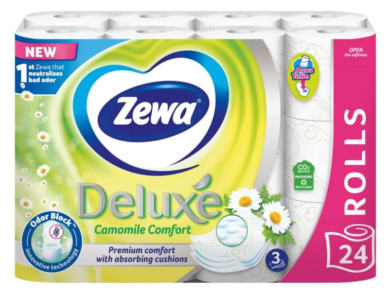 HARTIE IGIENICA CAMOMILE ZEWA DELUXE 4ROLE