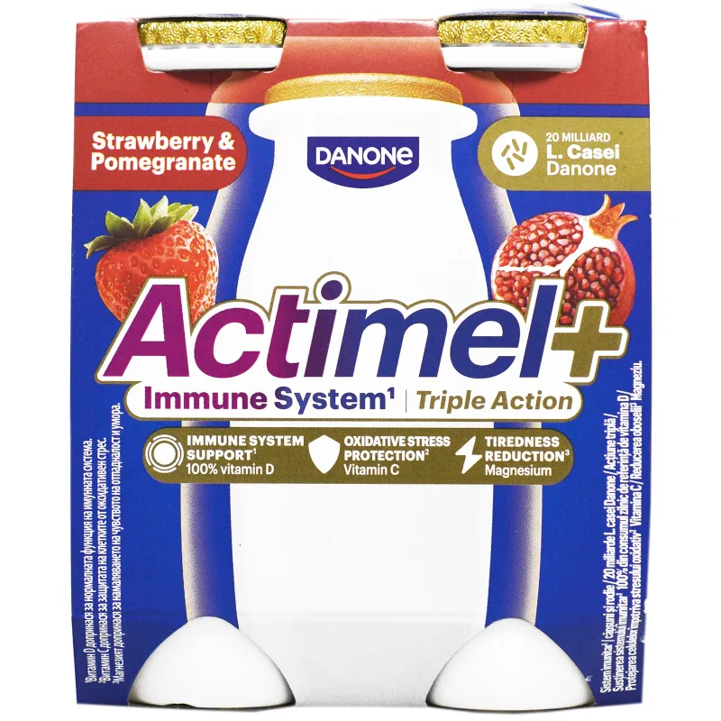 IAURT ACTIMEL CAPSUNI 4X100GR