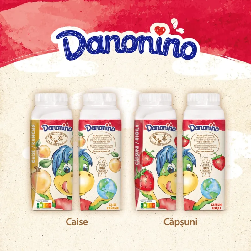 IAURT DANONINO  ZMEURA-BANANE 4*50G