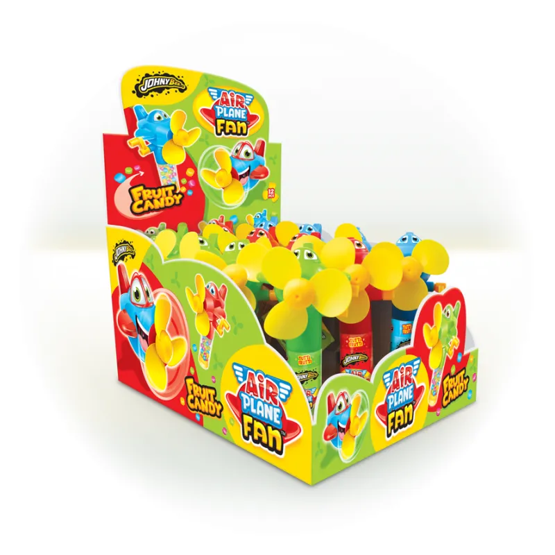 JOHNY BEE AIR PLANE FAN FRUIT CANDY 8G
