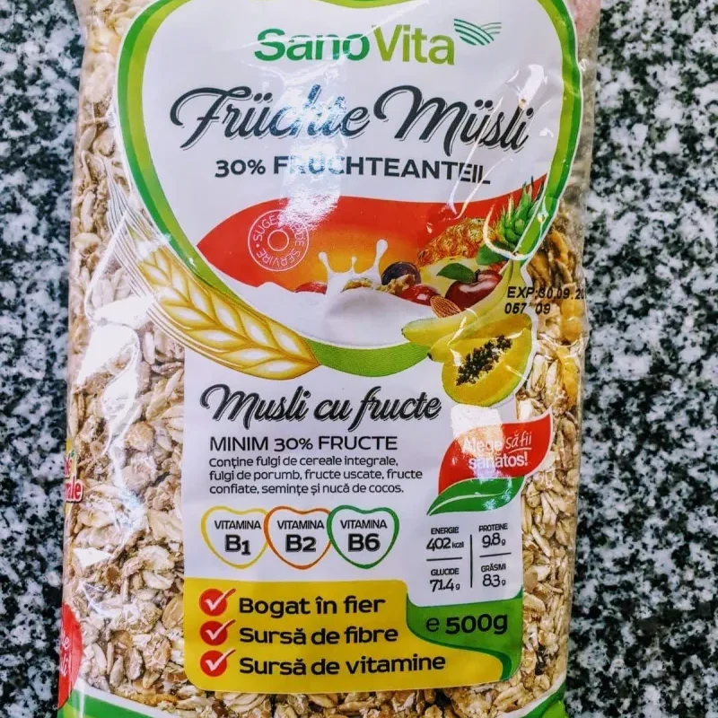 MUSLI FRUCTE SANOVITA 500GR