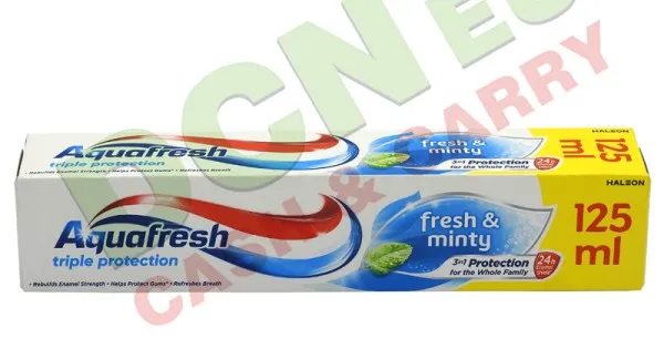 PASTA DINTI TUBE FRESH & MINTY AQUAFRESH 125ML