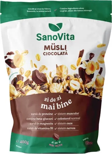 SANOVITA MUSLI CU CIOCOLATA 400G