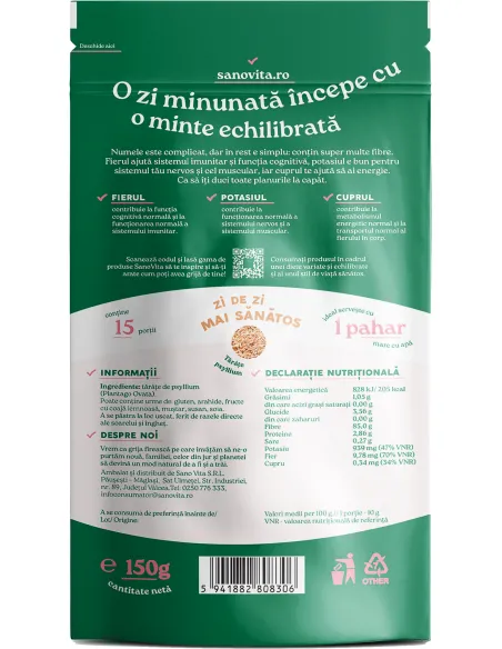 TARATE PSYLLIUM SANOVITA 150G