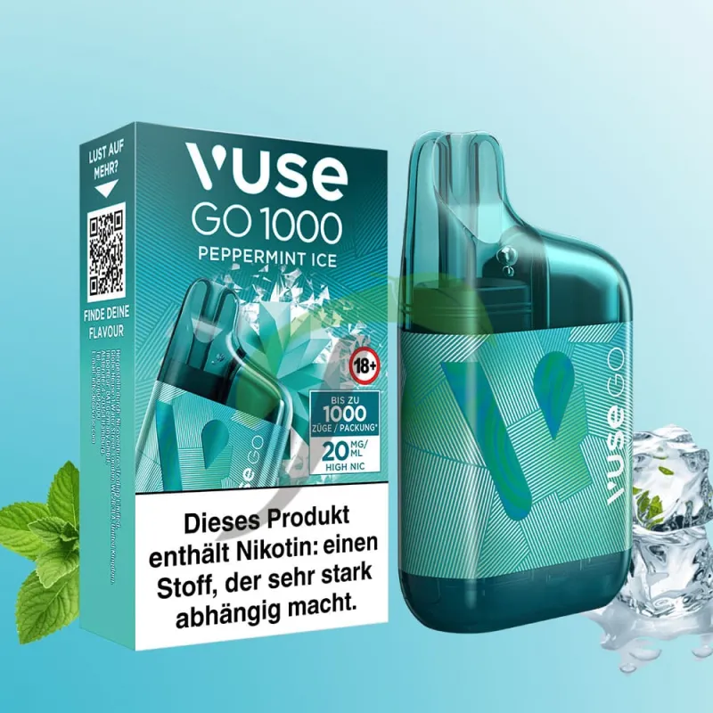 VUSE GO 1000 BOX PEPPERMINT ICE 20MG/ML