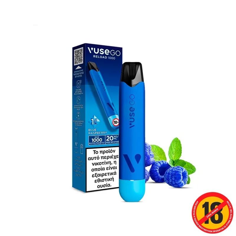 VUSE GO RELOAD 1000 PEN BLUE RASPBERRY 20MG/ML