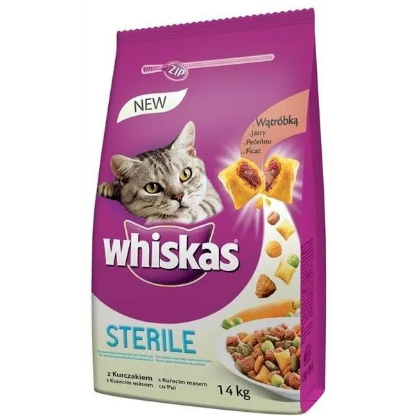 WHISKAS ADULT STERILE PUI 800G