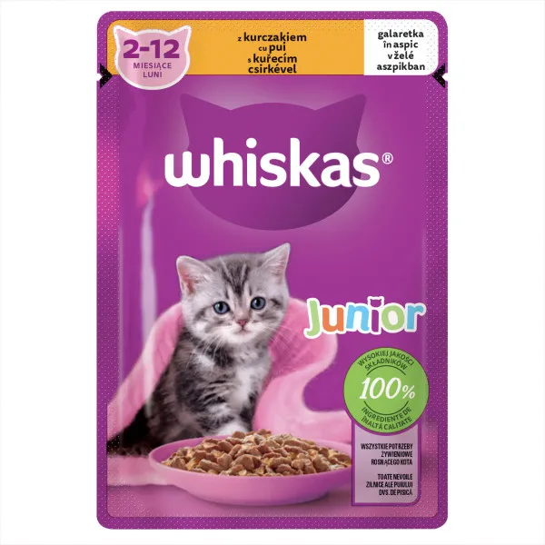 WHISKAS PLIC JUNIOR PUI IN ASPIC 85G