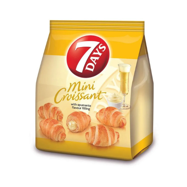 7DAYS MINI CROISSANTE CU CR  AR  VIN SPUMANT 185G